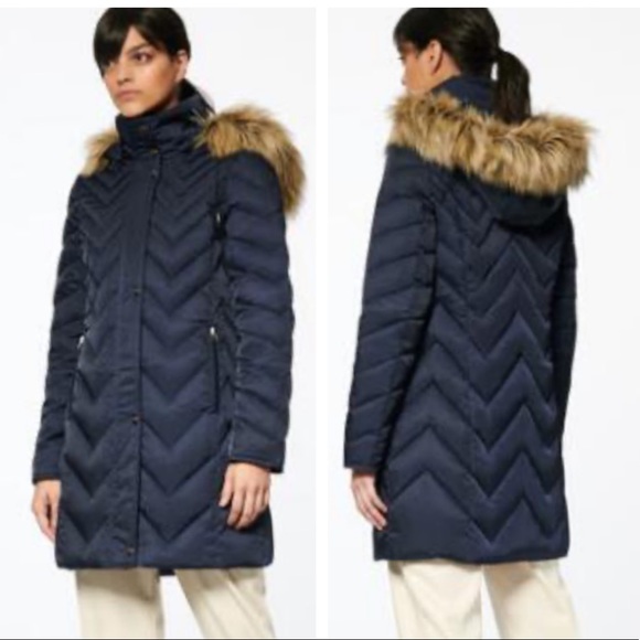 MARC NEW YORK Roxbury Matte Satin Puffer Coat Navy XS NWT - Picture 15 of 15